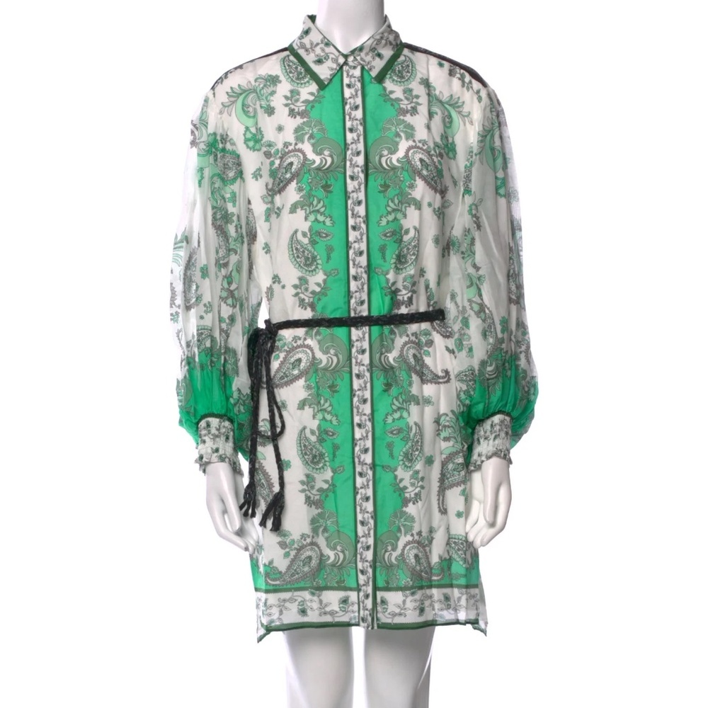 Alice and Olivia Oralia Printed Belted Dress - size 6 - NWT - Picture 6 of 9